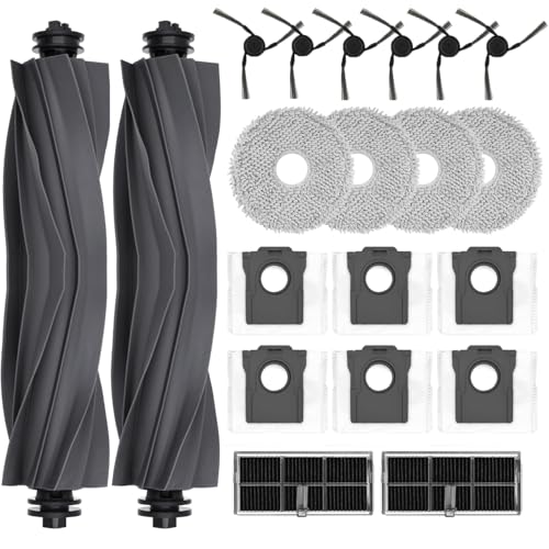 Accessory Set for Dreame X40 Ultra Complete, 6 Dust Bags, 4 Wipes, 2 Roller Brushes, 2 Filters, 6 Side Brushes, X40 Ultra Complete Replacement Parts Set Robot Vacuum Cleaner Replacement Parts