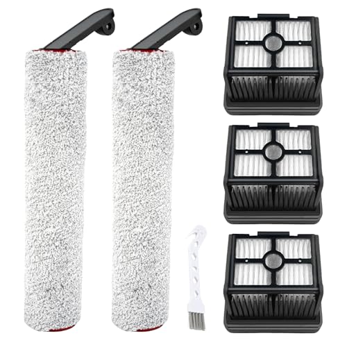 Accessories for Dreame H12 Dual, Replacement Parts for Dreame H12 Pro Wet/Dry Vacuum Cleaner with 2 Brush Rollers and 3 Replacement Filters, Robot Vacuum Cleaner Accessory Sets