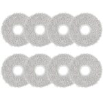 Pack of 8 Wipes Accessories for Ecovacs Deebot X1 Omni/ X1 e Omni/ T20 Omni/ T20 e Omni/ T30 PRO Omni/ T30 Omni/ X1 Turbo, Mop Pads Replacement Parts, Cleaning Cloth Washable and Reusable