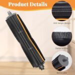 TriCut Brush Compatible with Dreame L10s Ultra/L20 Ultra/L10s Pro Ultra/X30 Ultra/X40 Ultra/L30 Ultra/L40 Ultra/X40 Master/L10s Ultra Gen 2 Vacuum Cleaner Robot, Pet Hair, Carpet and Hard Floor