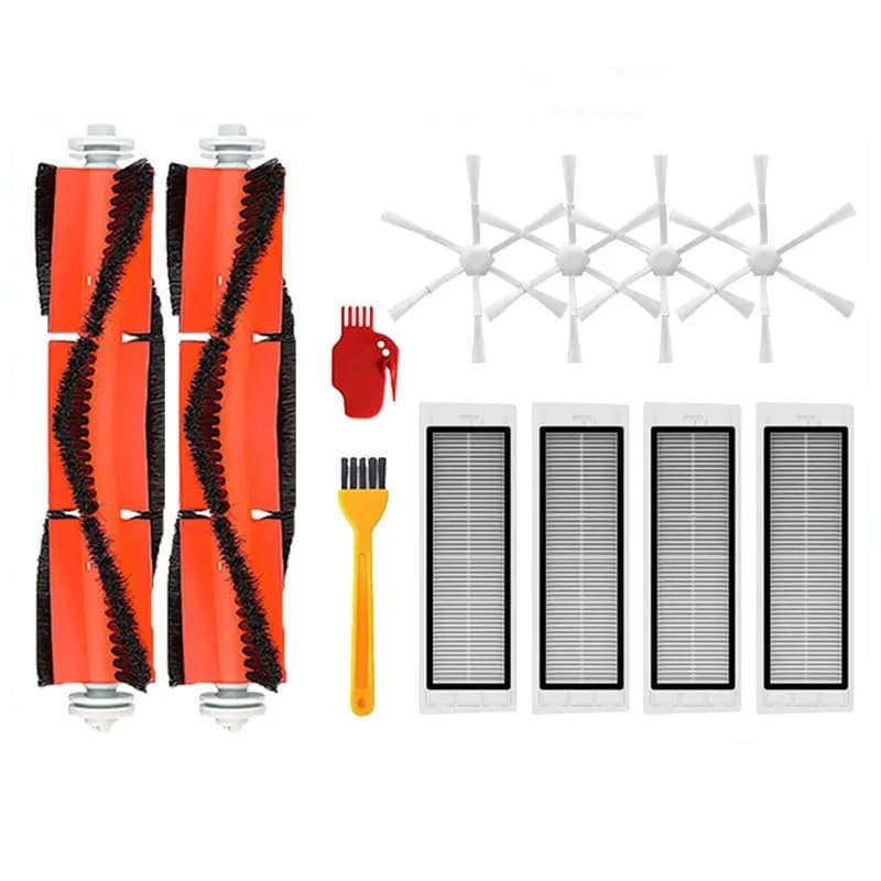 INF Replacement Parts Accessories for Xiaomi Mi Robot Vacuum Mop 2 STYTJ03ZHM 12pcs 2 x Head Brush 4 x Side Brush 4 x HEPA Filter 2 x Cleaning Brush