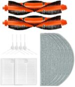 INF Replacement Parts Accessories for Xiaomi E10/B112/E12 Robot Vacuum Cleaner, Washable Accessories, 2 x Head Brushes, 4 x Side Brushes, 2 x HEPA Filters, 4 x Wipes