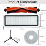 Ytaland Replacement Parts Accessories for Xiaomi Robot Vacuum X20 Max/ X20 Pro Robot Vacuum Cleaner (1 Main Brush, 4 Side Brushes, 4 HEPA Filters, 4 Dust Bags, 4 Mop Pads)