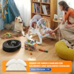 Pack of 10 Wipes for Roborock Q5 Pro, Q5 Pro+, Q8 Max, Q8 Max+, S5, S5 Max, S4, S50, S51, S55, S6, S6 Pure, S6 MaxV, Q7, Q7 Max Washable Microfibre Mop Pad Accessories, Reusable Mop Replacement Parts
