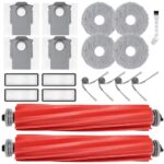 Replacement part accessory for Roborock QV 35A / QV 35S / QR 798 / QR 598 vacuum cleaner robot, 2 main brushes, 4 wipes, 4 dust bags, 4 filters, 4 side brushes