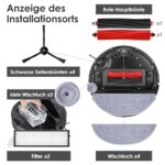 oGoDeal Accessory Set for Roborock S8 Maxv Ultra, 6 x Dust Bags, 2 x Main Roller Brushes, 4 x Side Brushes, 2 x Filters, 6 x Mop Wipes, Spare Parts Robot Vacuum Cleaner Replacement Parts Robot Vacuum