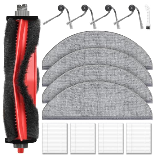 Pack of 14 Q7 M5 accessories for Roborock Q7 M5 / Q7 M5+ / Q7 L5 / Q7 L5+ robot vacuum cleaner, 1 main brush, 4 mop pads, 4 HEPA filters, 4 side brushes, 1 cleaning accessories, replacement part set