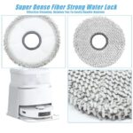 Pack of 10 Wipes + Side Brush Accessories for Ecovacs Deebot T30 Pro Omni / T30 Omni Robot Vacuum Cleaner Replacement Part, 6 Wipes + 4 Side Brushes