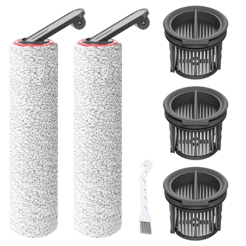 Replacement Accessories for Dreame H14 Pro, 2 Roller Brushes 3 HEPA Filters for Dreame H14, H14 Dual Floor Cleaner Original Replacement Accessory