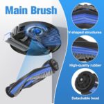 Accessory Set Replacement Parts for Ecovacs Deebot X9 Pro Omni Vacuum Cleaner, 1 Main Brush, 2 Mop Roller, 6 Dust Bags, 4 HEPA Filters, 6 Side Brushes, 1 Set of Clean Tools