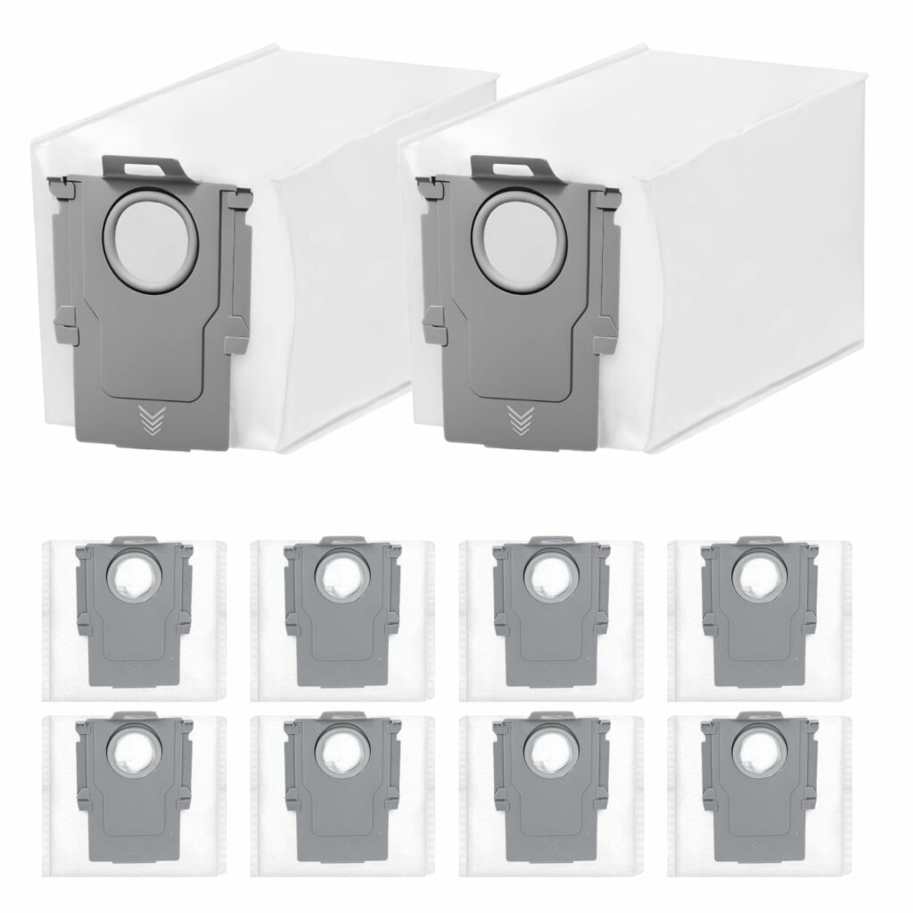 Pack of 10 Dust Bags for Roborock Q Revo/Q Revo Series/Qrevo Curv/S8 MaxV Ultra/Qrevo Pro/Qrevo Slim/Qrevo Master, 3L Capacity, Compatible Replacement Vacuum Bags for Roborock Qrevo Curve