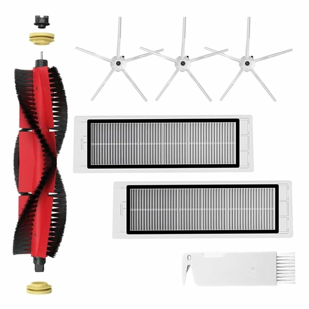 Replacement Parts for Xiaomi Roborock Vacuum Cleaner S5 Max S6 Max S6 Pure S6 MaxV S50 S51 S55 S60 S65 S5 S6, Accessory Kit Main Brush, Side Brush, HEPA Filter, Cleaning Tool