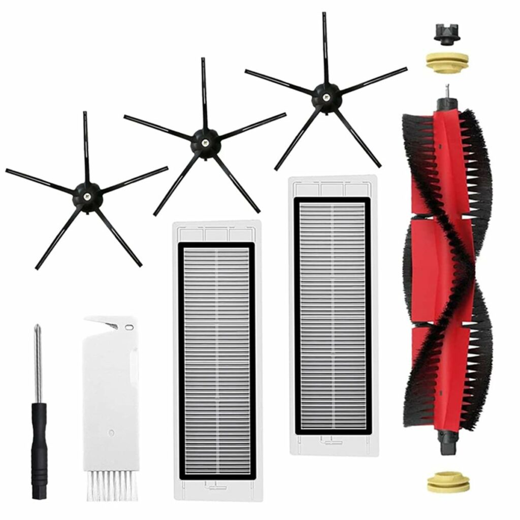 INF Replacement Parts Accessories for Xiaomi Roborock S5 Max/S6 Pure/S6 MAXV/S50/S51/S55/S5/S60/S65/S6, Main Brush/Side Brush/HEPA Filter/Cleaning Tool/Screwdriver