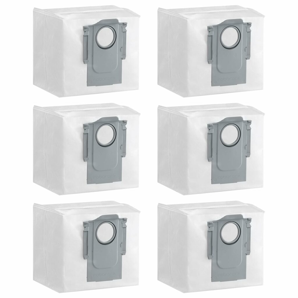 Robot Vacuum Cleaner Accessories, Pack of 6 Highly Configured Version Dust Bags for Roborock S8 Pro Ultra, S8+, S7 MaxV Ultra, S7 Max Ultra, Q5+, Q5Pro+, Q7+, Q7 Max+, Q8 Max+