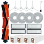 Ytaland Replacement Parts Accessories for Xiaomi Robot Vacuum X20+ Robot Vacuum Cleaner (1 Main Brush, 4 Side Brushes, 4 HEPA Filters, 4 Dust Bags, 4 Mop Pads)