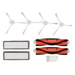 LANTRO JS Brush Filter White Flat Comb Kit for Mijia 1C for Dreame F9 for Xiaomi 1T for Mi Robot Vacuum Cleaner Mop Replacement Brush Filter White Flat Comb Kit