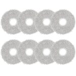 Pack of 8 Wipes Accessories for Ecovacs Deebot X1 Omni/ X1 e Omni/ T20 Omni/ T20 e Omni/ T30 PRO Omni/ T30 Omni/ X1 Turbo, Mop Pads Replacement Parts, Cleaning Cloth Washable and Reusable