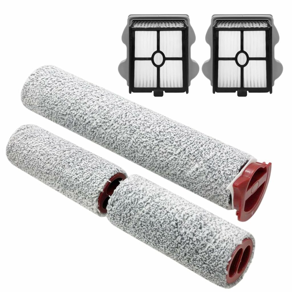 Home Times Replacement Brush Roller and Vacuum Cleaner Filter for Roborock Dyad Pro Wet Dry Vacuum Cleaner (3 Brush Roller + 1 HEPA Filter) (Not Suitable Model Dyad)