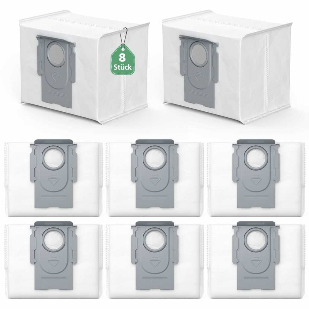 isinlive 8 Pack S8+/Q7 Max+/Q8 Max+ Vacuum Cleaner Bags Compatible with Roborock S8 Pro Ultra /S7 MaxV Ultra /S7 Pro Ultra/ Q7+ Vacuum Cleaner, 3L Large Capacity Vacuum Cleaner Bags Replacement Bags