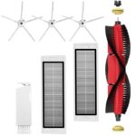 MYAYD Replacement Parts Accessories for Roborock S5 Max/S6 Max/S6 Pure/S6 MaxV/S50/S51/S55/S60/S65/S5/S6 Robot Vacuum Cleaner, Accessory Kit Includes 1 Head Brush, 2 HEPA Filters, 3 Side Brushes