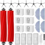 oGoDeal Accessory Set for Roborock S7 Pro Ultra/S7 MaxV Ultra, 6 x Dust Bags 2 x Main Roller Brush 6 x Side Brushes 4 x Filters 4 x Mop Wipes 1 x Brush, Robot Vacuum Cleaner Replacement Parts