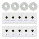 Accessory Set for Ecovacs Deebot T30 Omni / T30 Pro Omni, 4 Wipes and 10 Vacuum Cleaner Bags