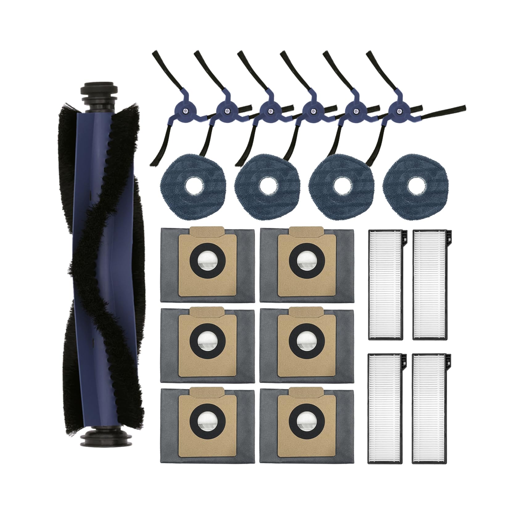 21-piece accessory set for eufy X10 Pro Omni robot vacuum cleaner, 1 roller brush, 6 side brushes, 6 washable filters, 4 dust bags and 4 wipes, replacement part set for eufy X10 Pro Omni_6953a40aaae91.jpeg 21-piece accessory set for eufy X10 Pro Omni robot vacuum cleaner, 1 roller brush, 6 side brushes, 6 washable filters, 4 dust bags and 4 wipes, replacement part set for eufy X10 Pro Omni
