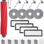 Replacement Accessory Kit for Roborock QV 35A / QV 35S, 1 Main Brush, 6 Bags, 4 HEPA Filters, 4 Cloth, 4 Side Brush