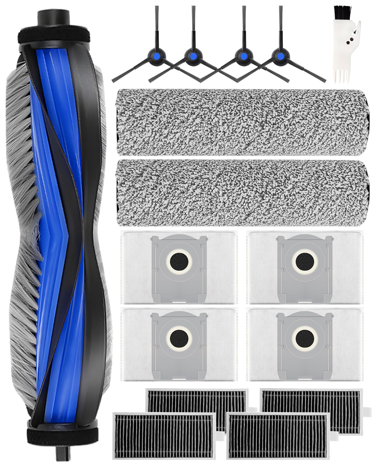 16 Pieces Spare Part Set for ECOVACS DEEBOT X8/X8 PRO OMNI Vacuum Attachment Kit, Attachment: 1 Main Brush, 2 Drying Sponges, 4 Side Brush, 4 HEPA Filter, 4 Dust Bags, 1 Cleaning Brush_694144bc9fd2b.jpeg 16 Pieces Spare Part Set for ECOVACS DEEBOT X8/X8 PRO OMNI Vacuum Attachment Kit, Attachment: 1 Main Brush, 2 Drying Sponges, 4 Side Brush, 4 HEPA Filter, 4 Dust Bags, 1 Cleaning Brush