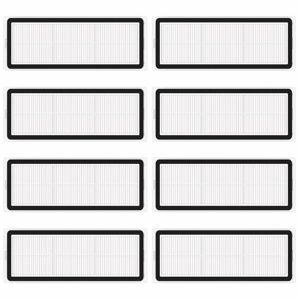 Pack of 8 Filter Accessories for Roborock S6 / S5 MAX / S6 Pure / S6 MaxV / S60 / S65 / S5 / S50 / S55 / E25 / E35 Robot Vacuum Cleaner, HEPA Filter Replacement Part