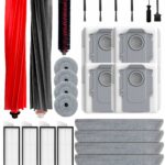 25 pieces accessories for Roborock S8 MaxV Ultra/S8 Max Ultra vacuum cleaner, 2 main brushes, 4 HEPA filters, 4 mops, 4 side mops, 4 dust bags, 4 side brushes, 1 self-cleaning brush, 1