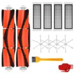 MYAYD Replacement Spare Parts for Xiaomi Mi Robot Vacuum Mop 2 STYTJ03ZHM, 12-Piece Vacuum Cleaner Replacement Accessories Includes 2 Main Brushes, 4 Side Brushes, 4 Filters, 2 Cleaning Brushes
