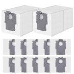 12 Pack Dust Bag for Roborock Q Revo/QV 35S/35A/Qrevo S5V/Saros 10R/Qrevo Edge S5A/Qrevo Curv/Qrevo S/Pro/Master/Plus/S8 MaxV Ultra Vacuum Cleaner, 3 L Large Capacity Disposable Bags Replacement (12)