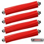 Pack of 4 Main Brush for Roborock S7 / S7+ / S7 MaxV / S7 Max Ultra / S7 MaxV Plus / S7 MaxV Ultra / S7 Pro Ultra / Q7 / Q7+ / Q7 Max / Q7 Max+ / Qrevo Series Vacuum Cleaner, Replacement Parts Roller
