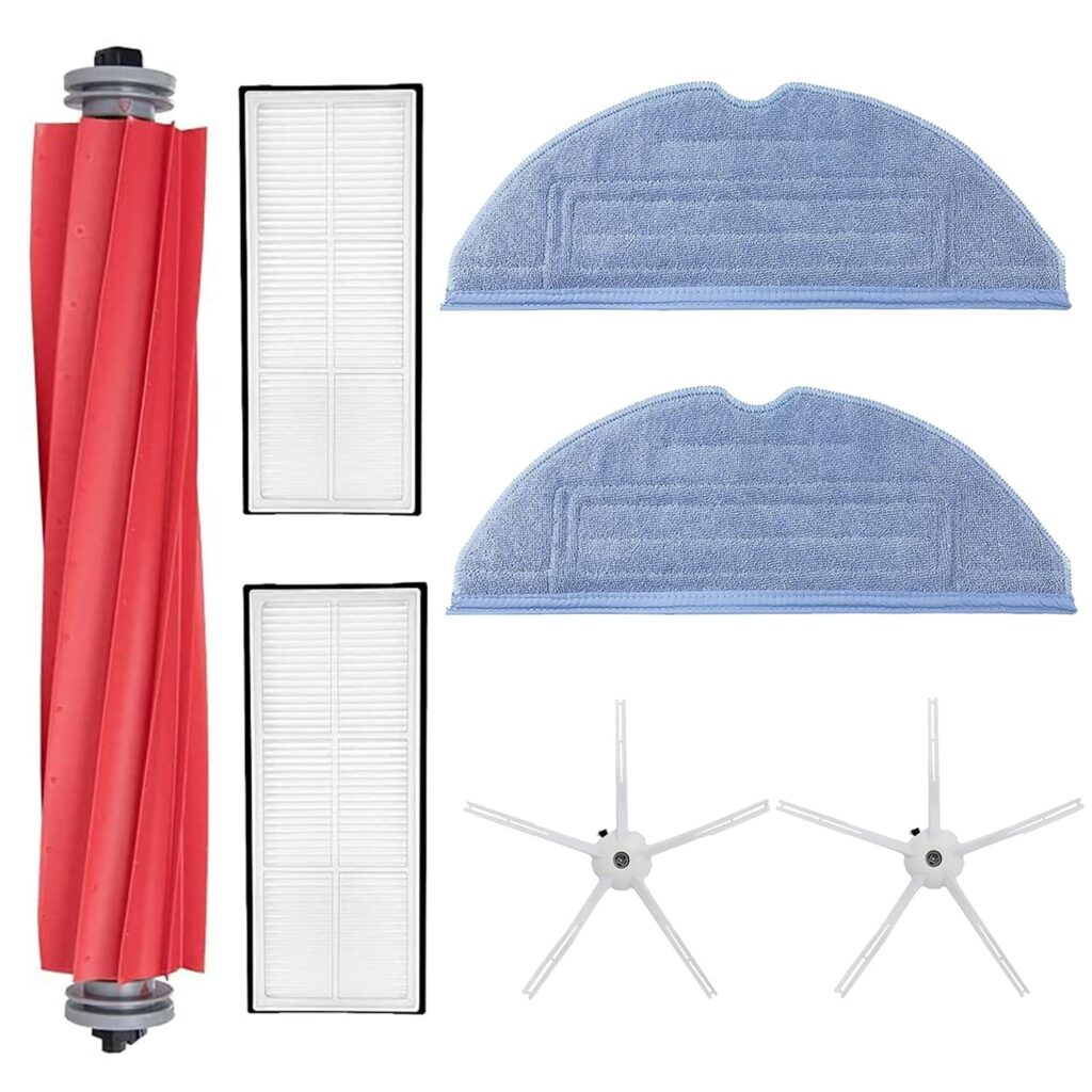 7-Piece Accessory Set for Roborock S7 S7+ T7 T7S T7Plus T7SPlus Roborock Vacuum Cleaner Replacement Parts Includes 1 Main Brush 2 HEPA Filters 2 Side Brushes 2 Wipes (Package A)