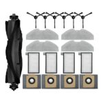 19 Piece Accessory Set for eufy X8 Pro Robot Vacuum Cleaner, 1 Roller Brush, 6 Side Brushes, 4 Washable Filters, 4 Dust Bags and 4 Wipes, Replacement Part Set for eufy X8 Pro