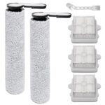 Brush Roll Accessories for Roborock F25 / F25 ACE / F25 RT / F25 LT / F25 ALT Wet and Dry Vacuum Cleaner Replacement Parts, 2 Main Brushes + 3 HEPA Filters