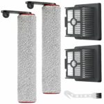 Brush Roll Filter Accessories Compatible with Dreame H12 Pro Dry Vacuum Cleaner, 2 Brush Rollers + 2 Filters + 1 Cleaning Brush for Dreame H12 Pro Vacuum Cleaner
