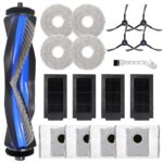 Replacement for Ecovacs T50 Pro Omni / T50 Omni/T50 Omni Gen2/T50 Pro Omni Gen2 Robot Vacuum Cleaner Accessories, Main Brush, 4 Cloths, 4 Dust Bags, 4 Filters, 4 Side Brushes