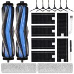 Replacement Accessories for Ecovacs Deebot X8 Omni/X8 Pro Omni Robot Vacuum Cleaner, Replacement Parts with 2 Main Brushes, 2 Mop Rollers, 6 Filters, 6 Side Brushes, Cleaning Brush and Screwdriver