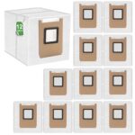 12 Pack Vacuum Cleaner Bags for Eufy for Omni for E20/E25/E28 Robot, Large Capacity Dust Bags Non-Woven Fabric Bags