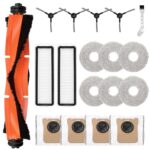 Replacement Part for Xiaomi X20 Max / X20 Pro Robot Vacuum Cleaner Accessories,1 Main Brush, 6 Wipes, 4 Dust Bags, 2 Filters, 4 Side Brushes