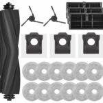 21 Accessories Compatible with Dreame X40 Ultra Complete L40 Ultra X40 Master Mova P50 Pro Ultra Replacement Parts Robot Vacuum Cleaner Robot Mop Robot Accessory Set with 3 Filters, 12 Mop Pads, 3