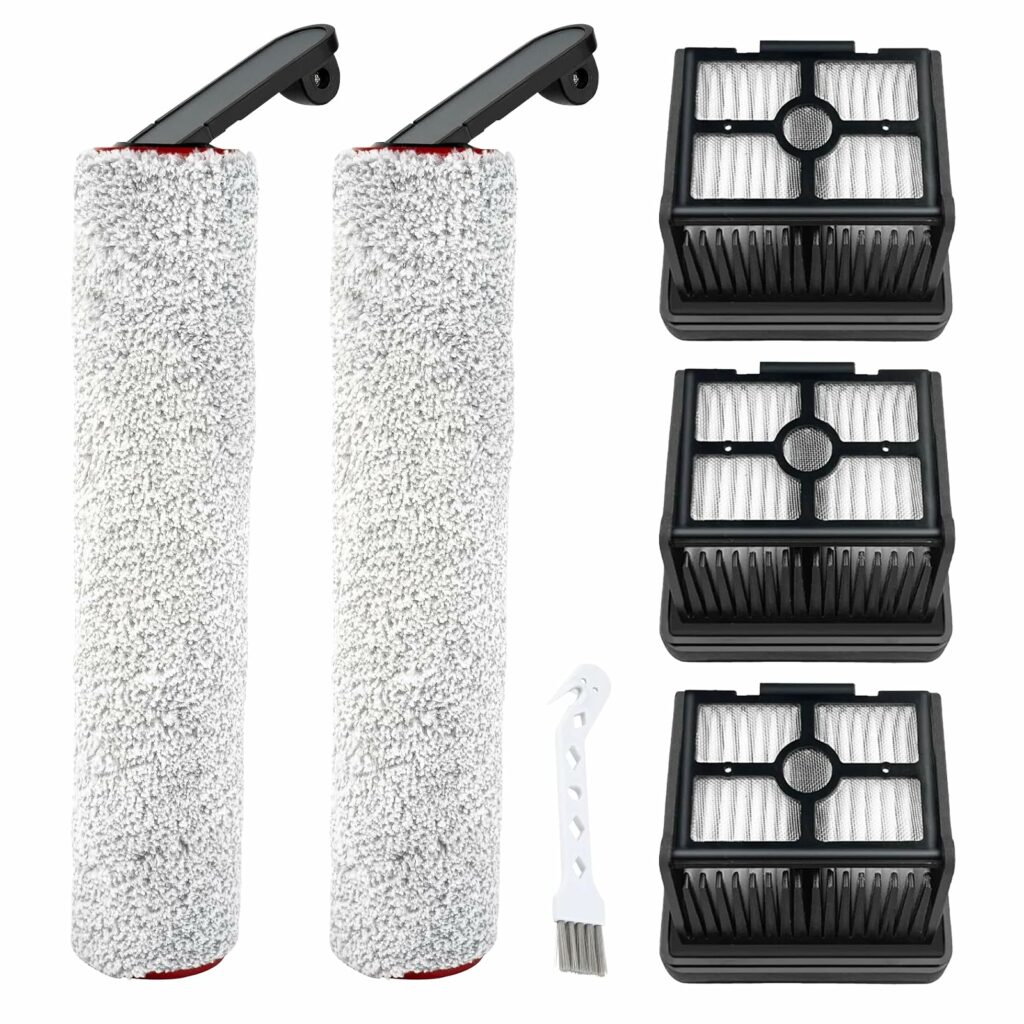 Accessories for Dreame H12 Dual, Replacement Parts for Dreame H12 Pro Wet/Dry Vacuum Cleaner with 2 Brush Rollers and 3 Replacement Filters, Robot Vacuum Cleaner Accessory Sets