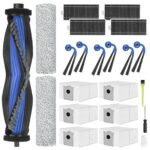 Accessory Set Replacement Parts for Ecovacs Deebot X9 Pro Omni Vacuum Cleaner, 1 Main Brush, 2 Mop Roller, 6 Dust Bags, 4 HEPA Filters, 6 Side Brushes, 1 Set of Clean Tools