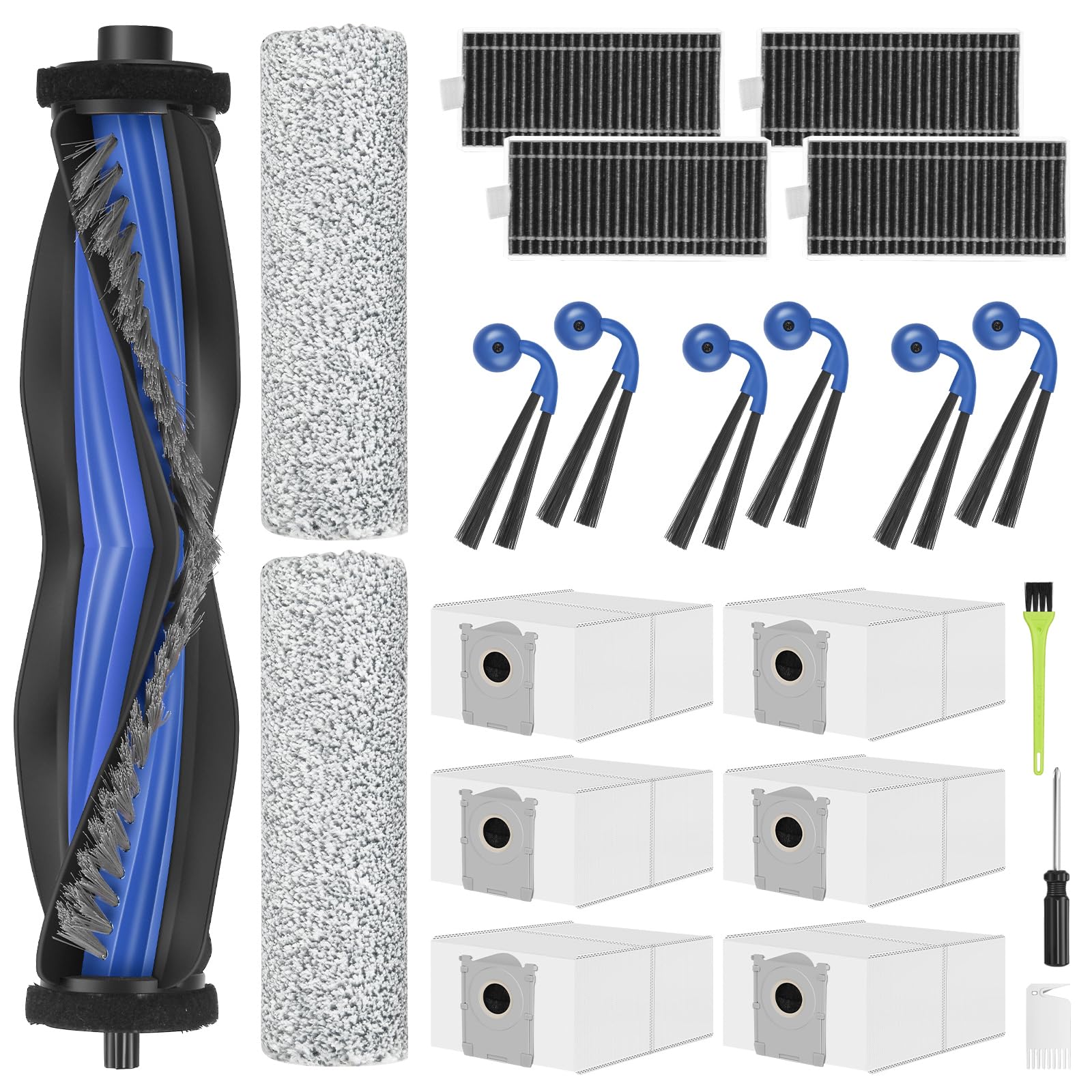 Accessory Set Replacement Parts for Ecovacs Deebot X9 Pro Omni Vacuum Cleaner, 1 Main Brush, 2 Mop Roller, 6 Dust Bags, 4 HEPA Filters, 6 Side Brushes, 1 Set of Clean Tools_693c0a640f095.jpeg Accessory Set Replacement Parts for Ecovacs Deebot X9 Pro Omni Vacuum Cleaner, 1 Main Brush, 2 Mop Roller, 6 Dust Bags, 4 HEPA Filters, 6 Side Brushes, 1 Set of Clean Tools