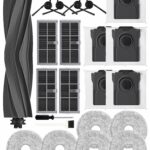 Pack of 22 Accessories for Dreame X40 Ultra/L40 Ultra/X40 Master/Mova P50 Pro Ultra/P10 Pro Ultra, 1 Roller Brush, 4 Side Brushes, 5 Activated Carbon Dust Bags, 4 Activated Carbon HEPA Filters