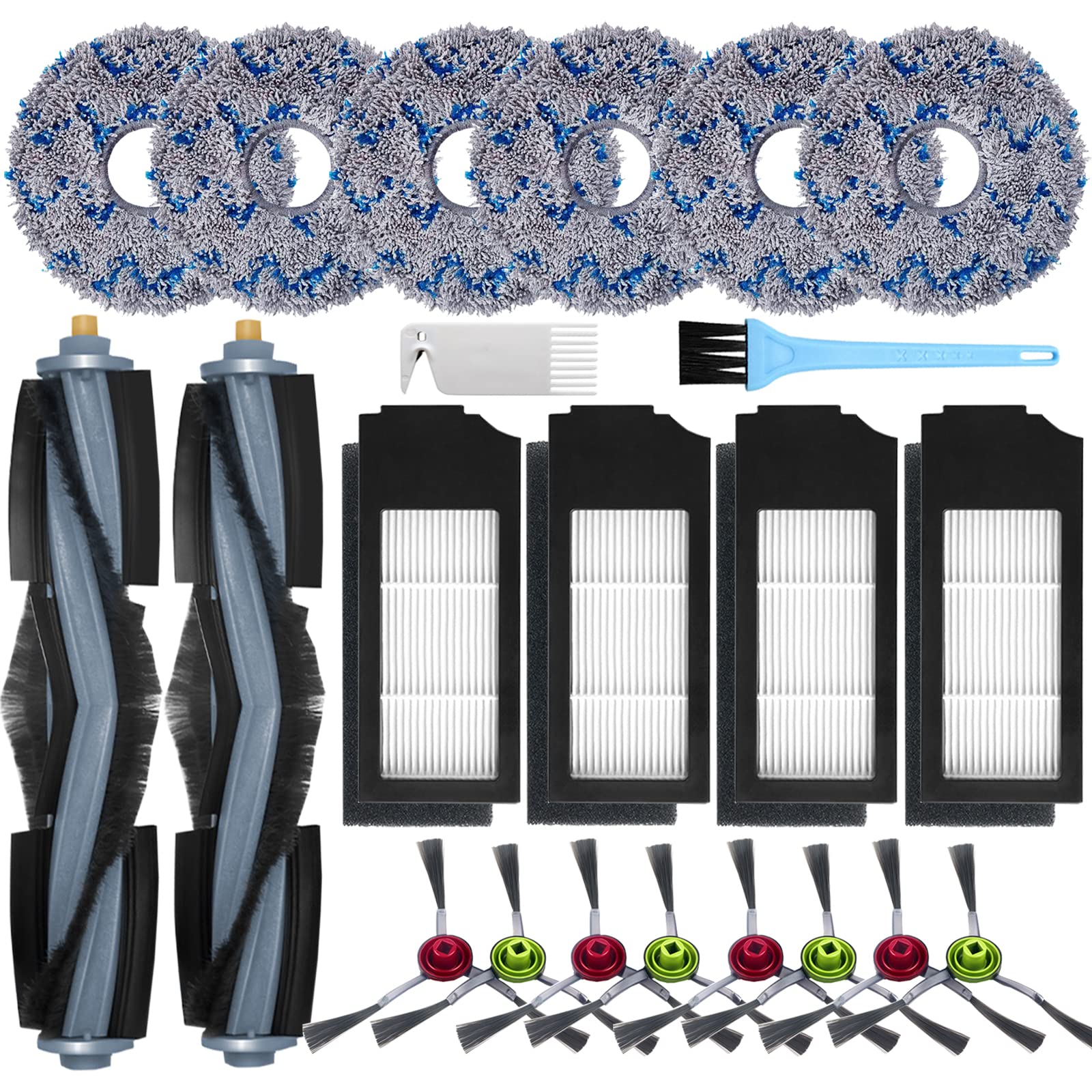 Accessories for Ecovacs DEEBOT X1 Omni / X1 e Omni, Replacement Parts for Ecovacs Deebot X1 Turbo Vacuum Cleaner, 2 Main Brushes, 4 HEPA Filters, 6 Wipes, 8 Side Brushes, 2 Cleaning Brushes_694144c34de2f.jpeg Accessories for Ecovacs DEEBOT X1 Omni / X1 e Omni, Replacement Parts for Ecovacs Deebot X1 Turbo Vacuum Cleaner, 2 Main Brushes, 4 HEPA Filters, 6 Wipes, 8 Side Brushes, 2 Cleaning Brushes