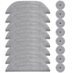 Set of 16 Wipes for Roborock S8 MaxV Ultra Robot Vacuum Cleaner, 8 Wipes and 8 Side Wipers