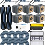 Yivy 29 Piece Accessory Set for Eufy X10 Pro Omni Robot Vacuum Cleaner, 2 Main Brushes, 6 Side Brushes, 6 Dust Bags, 4 HEPA Filters, 8 Wipes etc.